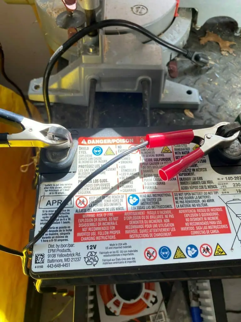 Chareging battery with Battery Minder