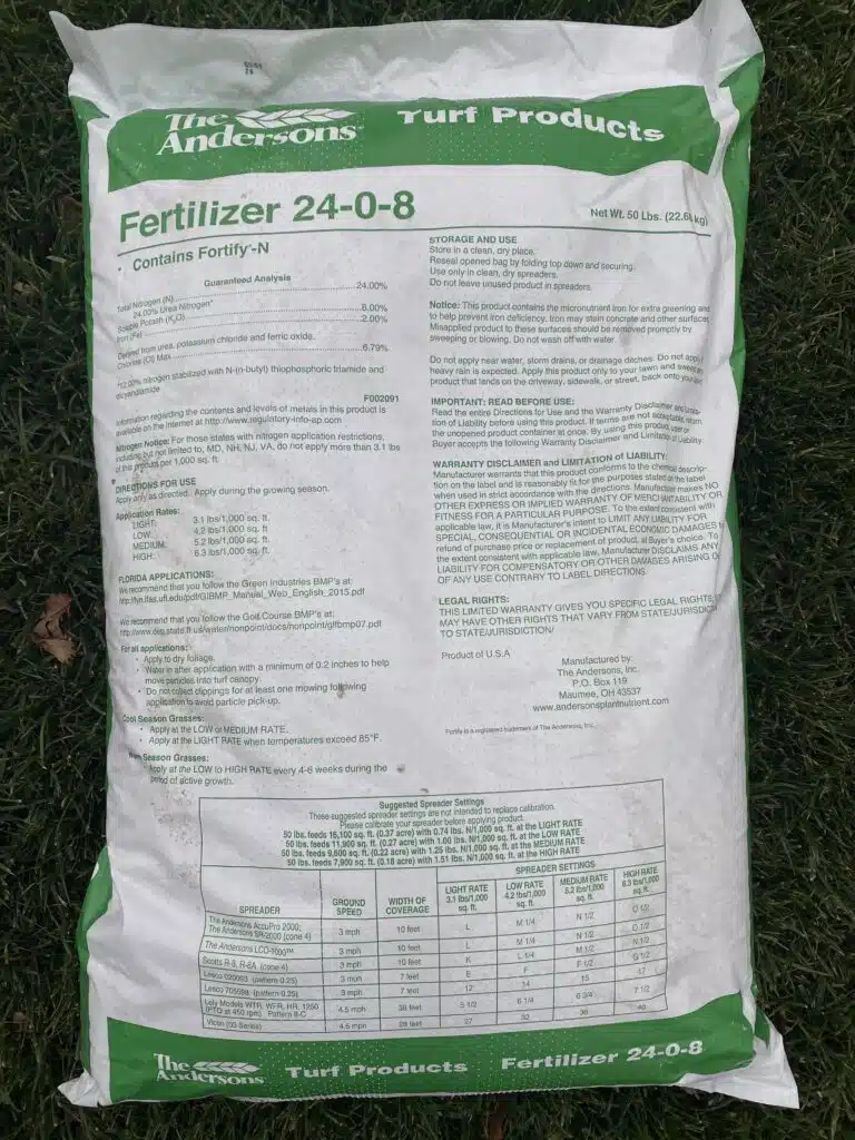 The Andersons 24 0 8 fertilizer bag front