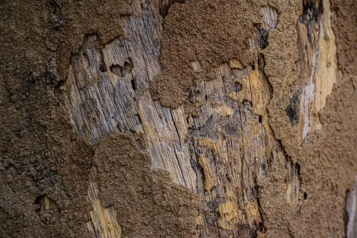 Termite damage in structural wood